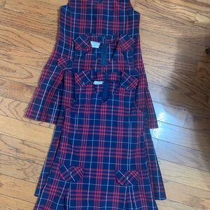 Plaid Kids Dress - Red and Blue school uniforms
